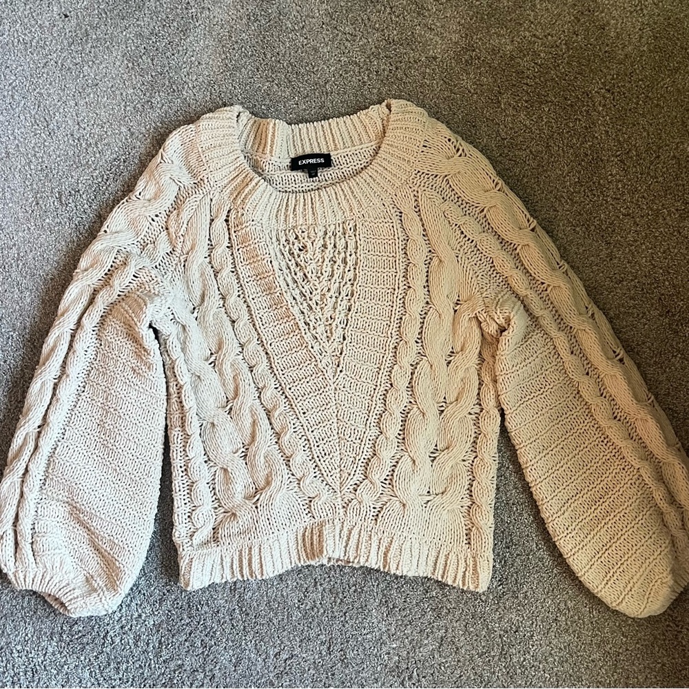 Cozy Cream Cable Knit Sweater